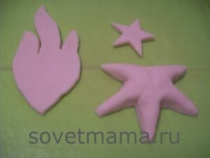 Детали поделки из теста